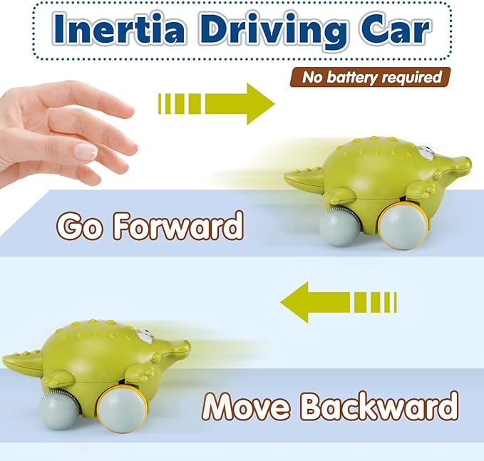 Animal Car Toys for 1 Year Old Boy Gifts: Mini Trucks with Playmat/Storage Box for Toddler Age 1-2, 1st One First Christmas Birthday Gift for Infant Baby 12-18 Months