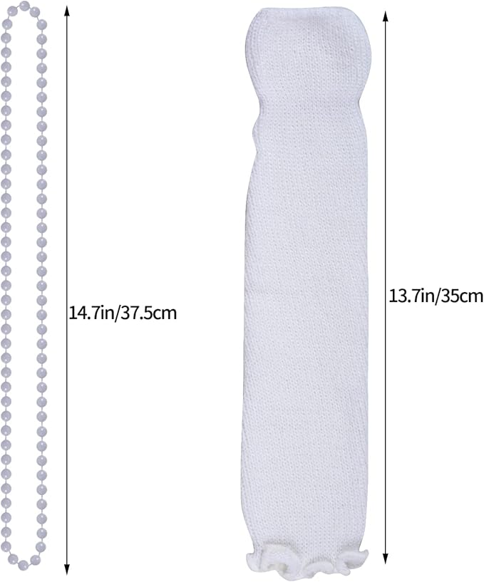 Kids 6 in 1 Costume Accessories 1970s 1980s Fancy Outfits and Dress for Cosplay Party Theme Party for Girl