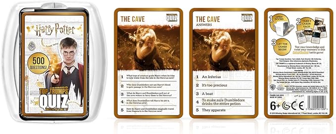 Top Trumps Harry Potter Trivia Game: Quiz Games - Trivia Quiz - Kids Games - Great Travel Games and Road Trip Games - Trivia Outdoor Games- Family Games for Kids and Adults 2+ players
