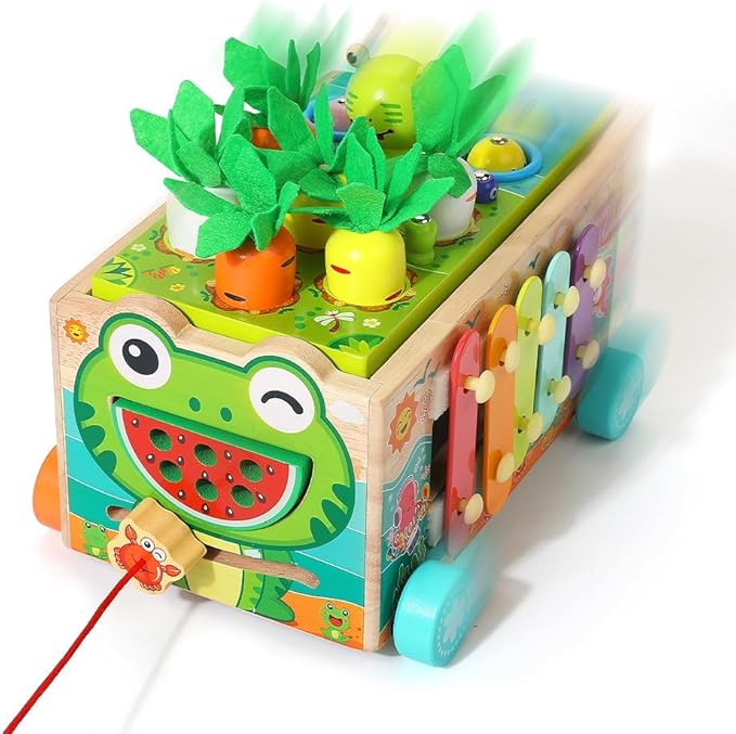 JAUNTY Toddler Wooden Montessori Toy for 1 2 3 Year Old Toys, Educational Stem Toy for Baby Boys Girls 18 Months+, Preschool Learning Fine Motor Skill First 1st Birthday Gifts for Kids Girl Boy 1-3