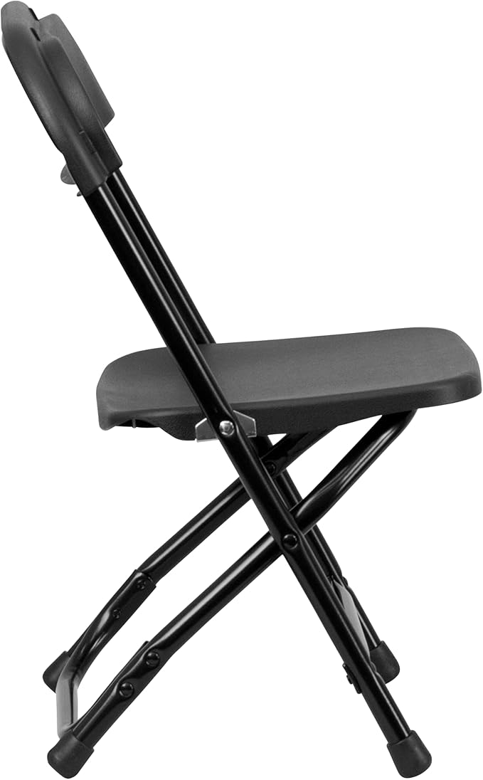 Flash Furniture 2 Pack Kids Black Plastic Folding Chair