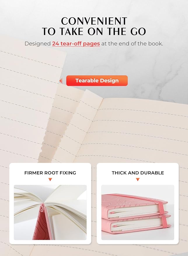 AISBUGUR Pocket Notebook, Small Notebook, 2-Pack Total 320 Pages,3.7" x 5.7" Pocket Notebook (2 Pack, Pink)