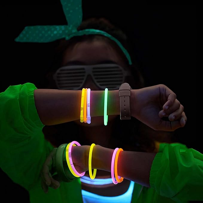 207 Glow Sticks Bulk Party Pack, Halloween Glow Sticks For Kids Camping, Glow In The Dark Sticks,8” Glow Party Supplies Bracelets