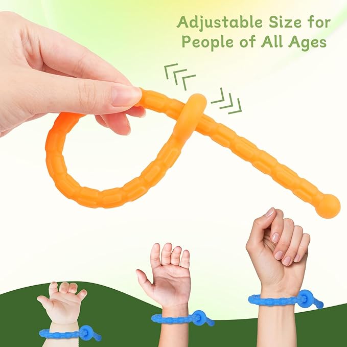 22Pcs Fidget Sensory Toys with Fidget Rings - for Anxiety Fidget Toys Bracelet for Kids Calming Sensory Toys for Kids With Autism Quiet Anxiety Relief Calm Down Fidgets Toys for Classroom Party Favors