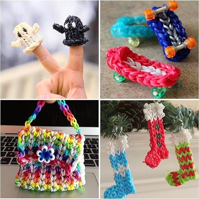 3000PCS Loom Rubber Bands Kit with 75 Clips,5 Hooks, Premium Bracelet Making Kit for Kids Weaving DIY Crafting Gift(Dark Green)