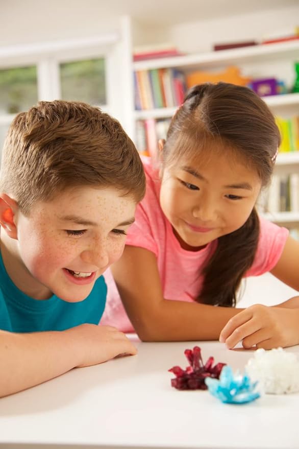 4M Crystal Growing Science Kit - 3 Colored Crystals - Easy DIY STEM Toys Lab Experiment Specimens, A Great Educational Gift for Kids & Teens, Boys & Girls Ages 10+