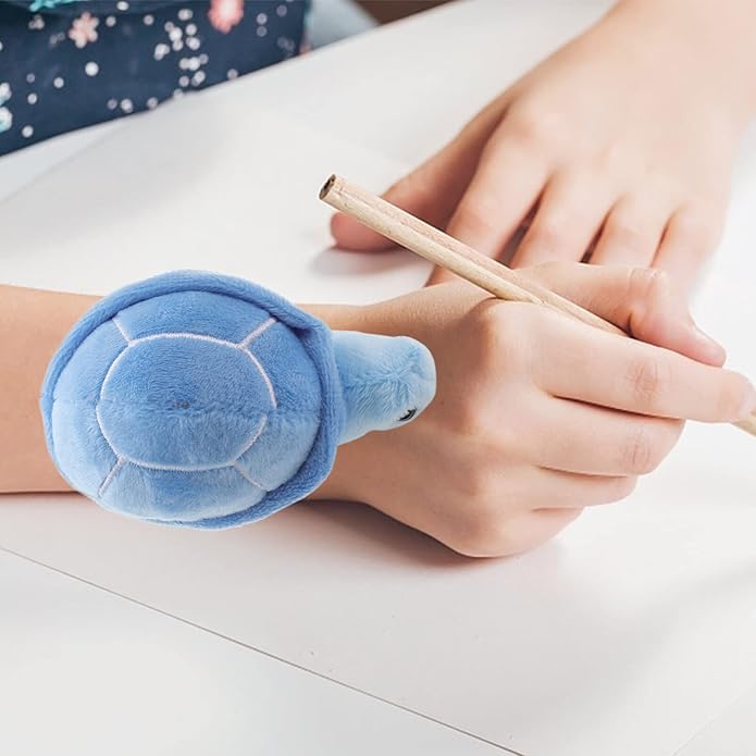 Animals Slap Bracelet Turtle Snap Bands Plush Slap Wristband Stuffed Animal Slap Plush Hug Slap Wristband for Party Favors Supplies Sky-Blue