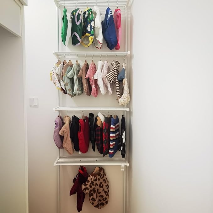 5 Pack Kids Hangers Baby Hanger Wooden ,8.6 INCH Pet Clothes Hangers for for Dog Cat Baby Toddler Kids Little Hangers for Doll Dress Clothes Gown Outfit Holders Accessories (L)