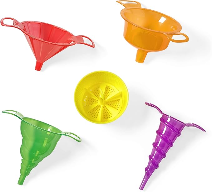 hand2mind Starter Science Funnels, Science Lab Equipment, Sifting Toys, Sand Sifter, Water Table Toys, Sensory Play Toys, Educational Science Kits, Kids Chemistry Set, Science Supplies for Classroom