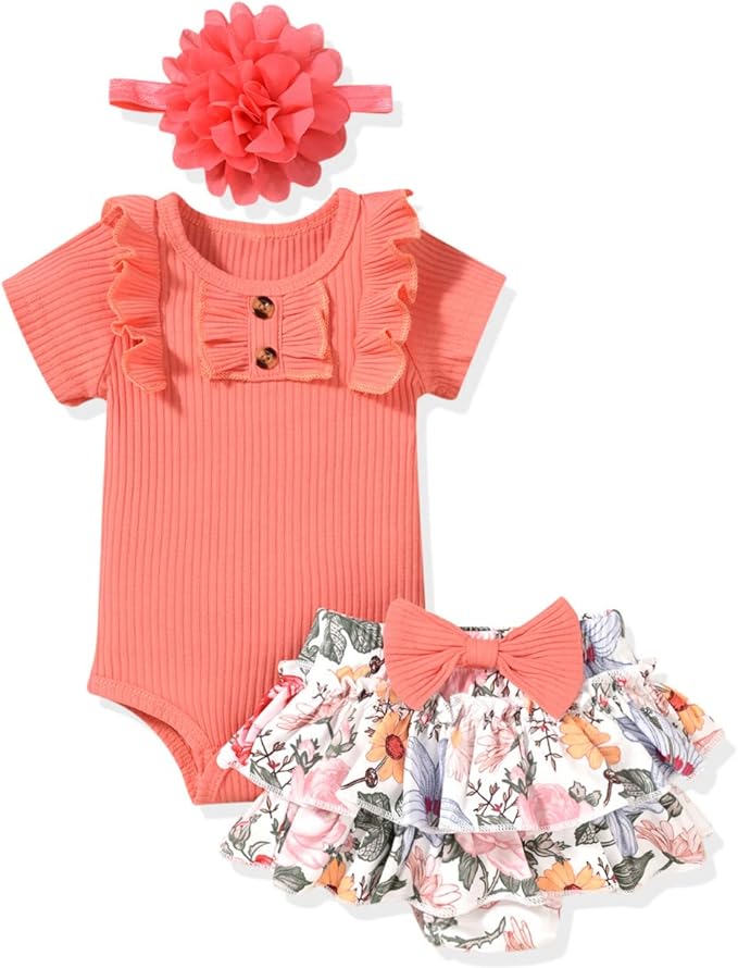 Aalizzwell Newborn Infant Baby Girls Summer Outfit