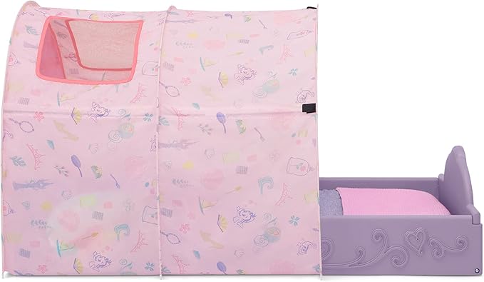 Delta Children - Disney Princess Sleep and Play Toddler Bed with Tent, Purple/Pink