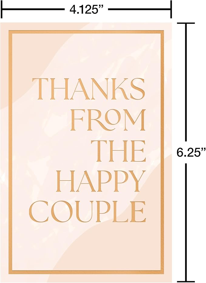 American Greetings 48-Count Blank Wedding Thank You Cards with Envelopes