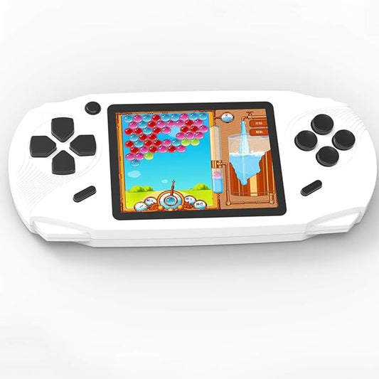 16 Bit Handheld Games for Kids Adults 3.0'' Large Screen Preloaded 100 HD Classic Retro Video Games USB Rechargeable Seniors Electronic Game Player Birthday Xmas Present (White)