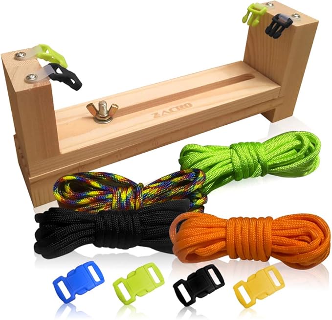 3 Bees & Me Paracord Bracelet Kit for Boys & Girls - Complete DIY Friendship Bracelet Maker Set with Jig Loom & Paracords for Kids, Tweens & Teens