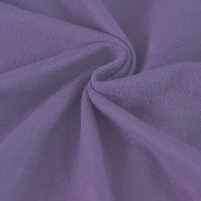 Easy-Going 6 Pieces Microfiber Stretch Sectional Recliner Sofa Slipcover Soft Fitted Fleece 2 Seats Couch Cover Washable Furniture Protector with Elasticity for Kids(Recliner Loveseat, Purple)