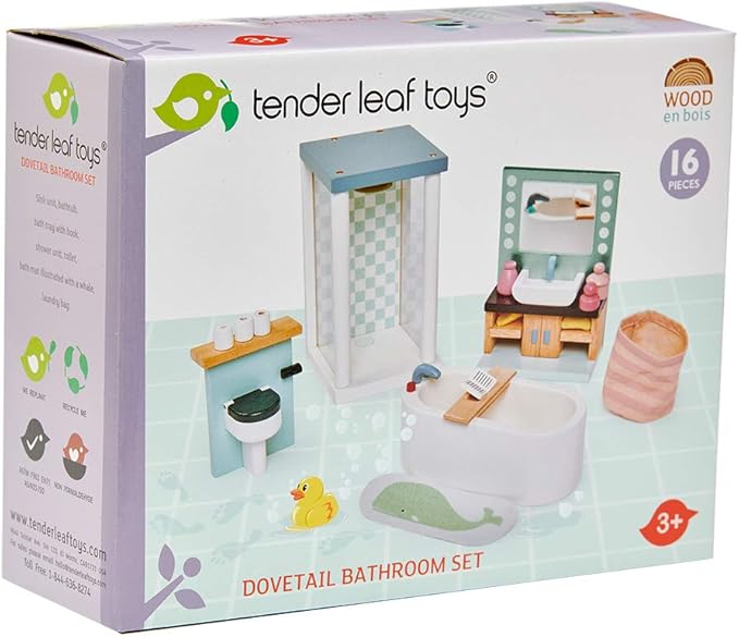 Tender Leaf Toys - Dovetail Dollhouse Accessories - Detailed Wooden Furniture Sets and Room Decor - Encourage Creative and Imaginative Fun Play for Children - Age 3+
