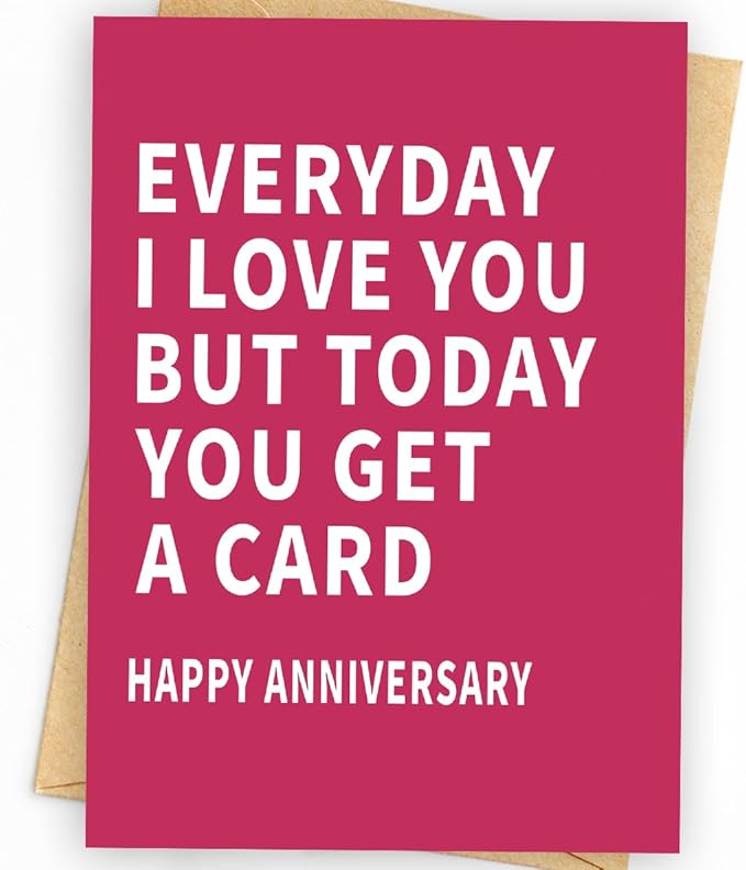 Anniversary Card to Husband | Funny Anniversary Card & Gifts for Women, Men, Husband, Wife, Him, and Her | Happy Anniversary Decorations