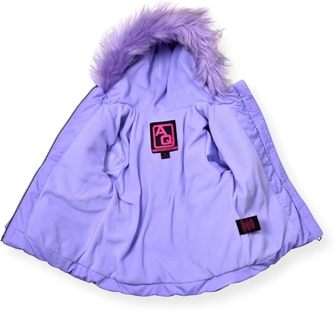 Arctic Quest Little Girls Bib Snow Pants and Ski Jacket Water-Resistant Snowsuit For Kids Winter Jacket For Girls