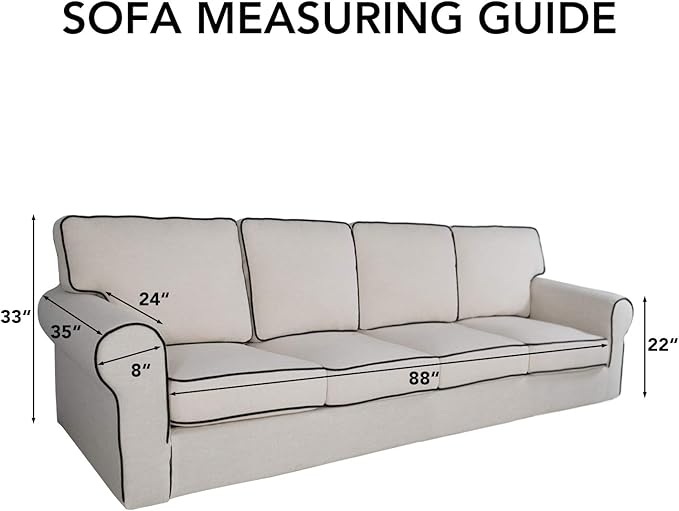 PureFit Reversible Quilted Sofa Cover, Water Resistant Slipcover Furniture Protector, Washable Couch Cover with Non Slip and Elastic Straps for Kids, Dogs, Pets (XX Large, Chocolate/Chocolate)