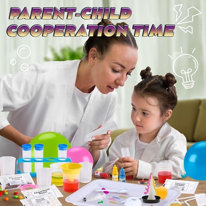 85+ Experiments Magic Kit for Kids Ages 3 4 5 6 7 8, STEM Toys for 9-12 Year Old Boys Girls, Educational Chemistry Physical Magic Tricks Learning Set for Kids Birthday Ideas