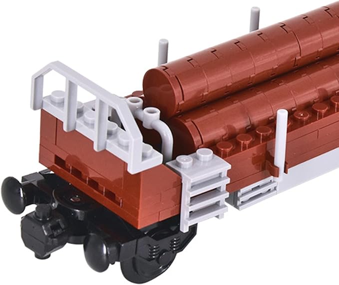 6IN1 City Freight Train Car Building Set, DIY Toys for Teens and Adults, Compatible with Lego 630 Building Accessory (Timber Cart)