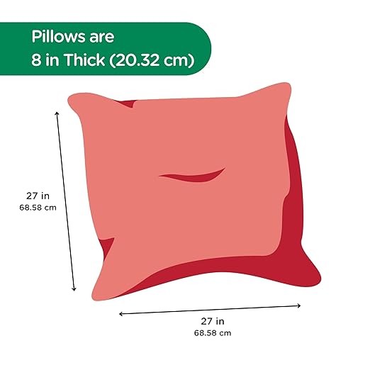 Children's Factory, CF650-507, 27" Cozy Floor Pillows, Set 4, Primary, Flexible Seating Classroom Furniture, Daycare or Preschool Kids Reading Nook