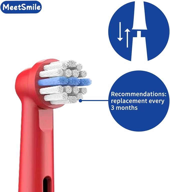 16pcs Kids Replacement Heads Compatible with Braun Oral B Kids Electric Toothbrush, Ultra Soft Bristles