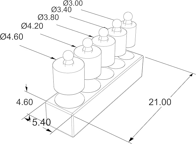 Adena Montessori Knobbed Cylinders Blocks Home Preschool 2 3 Years OldToys (Primary Color Knobbed Cylinders)