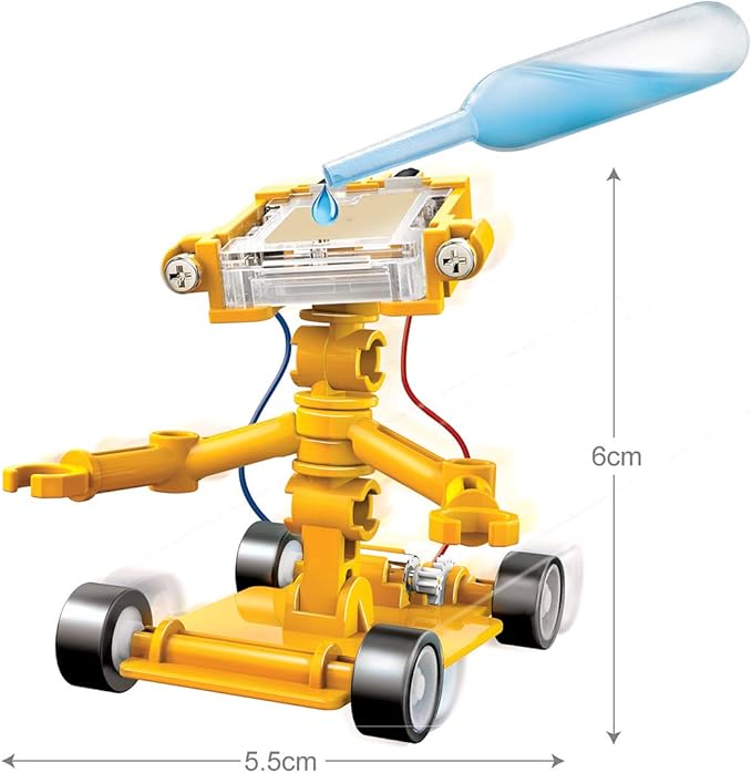 4M Toysmith, Green Science Salt Water Powered Robot Kit, STEAM Powered Kids, Beach Toy, For Boys & Girls 5+