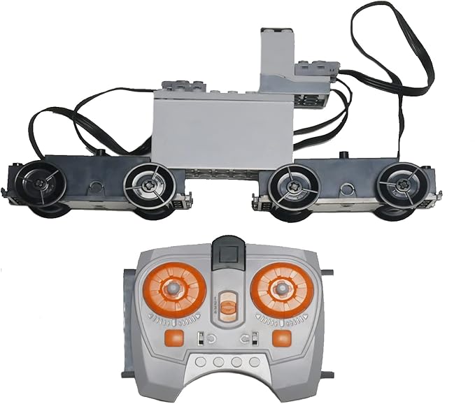4 Pcs Lego Technic Train Motor Kit, Science and Technology Power Functions Set, Remote Control Battery Box Receiver