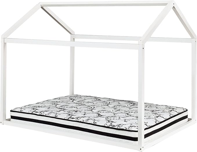 Signature Design by Ashley Flannibrook Contemporary House Bed Frame, Full, White