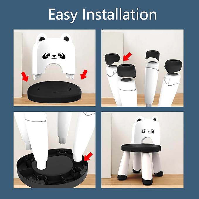 Kids Plastic Chair, Durable and Lightweight Kids Chair,11" H Seat, Indoor or Outdoor Use for Toddlers Boys Girls Birthday Gifts (Black)