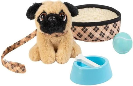 Adora Amazon Exclusive Amazing Pets - Soft and Cuddly Plush Pet for Amazing Girls Collection, Doll Accessory Set, Birthday Gift For Ages 6+ - Preston the Brown Pug