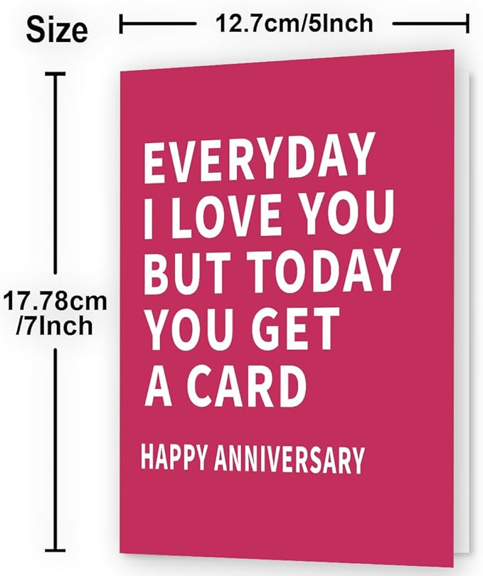 Anniversary Card to Husband | Funny Anniversary Card & Gifts for Women, Men, Husband, Wife, Him, and Her | Happy Anniversary Decorations