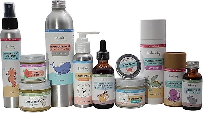 Kids All Natural Fluoride Free Toothpaste by Balm Baby Brand – SLS Free Toothpaste with Xylitol, Vegan, Gluten Free, BPA Free, Glass Jar Zero Waste Children’s Teeth Paste (2PK Mint)