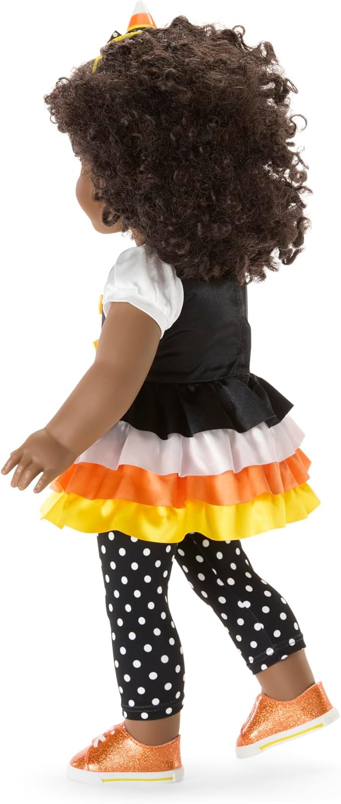 American Girl Trick-or-Treat Candy Halloween Costume for 18 inch Doll Clothes with Polka-dot Leggings, 4 pcs, Ages 6+