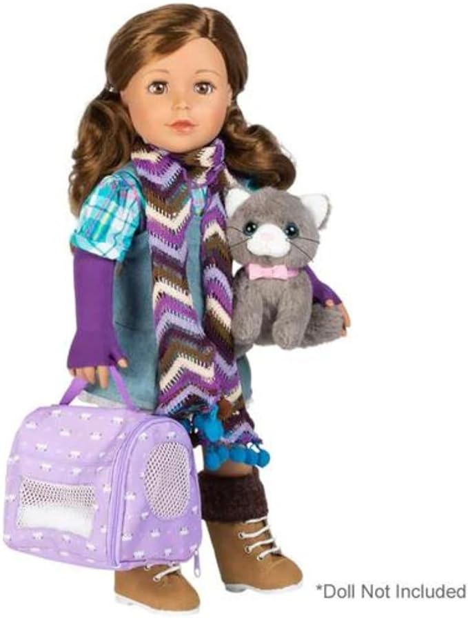 Adora Amazon Exclusive Amazing Pets - Soft and Cuddly Plush Pet for Amazing Girls Collection, Doll Accessory Set, Birthday Gift For Ages 6+ - Misty the Grey Kitty