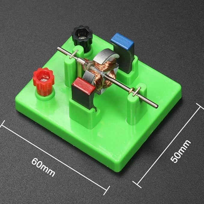 1Pc Green DIY DC Electrical Motor Assemble KIT - STEM Science Lab Educational Physics Learning Experiment Ornaments for Electrical Motor Light in Weight,Learning and Education(ZS584)