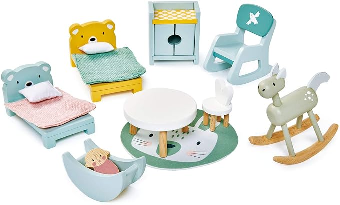 Tender Leaf Toys - Dovetail Dollhouse Accessories - Detailed Wooden Furniture Sets and Room Decor - Encourage Creative and Imaginative Fun Play for Children - Age 3+