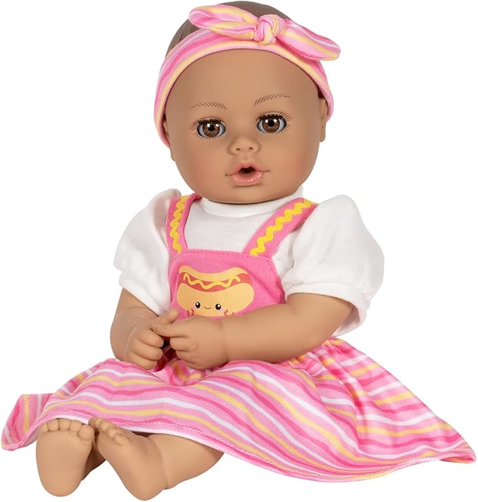 Adora Play Time Babies Collection, 13" Baby Doll with Doll Clothes and Accesories, Made with Sweet Baby Powder Scent, and GentleTouch Vinyl Body, Birthday Gift for Ages 1+ - Hot Diggity Dog