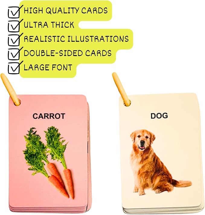 207 Thick Flash Cards for Toddlers, First Words Flashcards, Letter, Number, Color, Animal, Baby Flash Cards, Ages 1 2 3 4, Toddlers Learning Flash Cards, Montessori Toys Curious Activity Cards