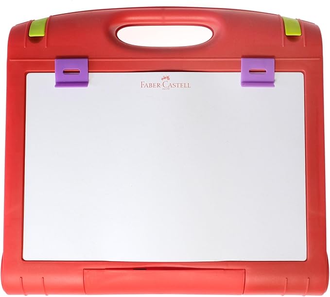 Faber-Castell Do-Art 3-in-1 Travel Easel - 30 Piece Tabletop Easel for Kids with Art Supplies, Multicolor