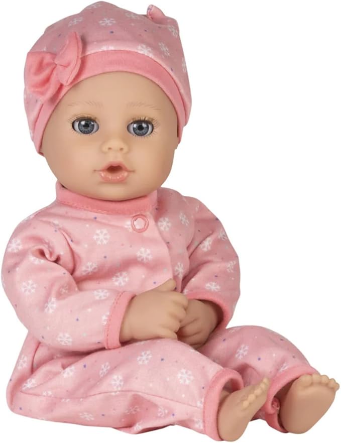 Adora Play Time Babies Collection, 13" Baby Doll with Doll Clothes and Accesories, Made with Sweet Baby Powder Scent, and GentleTouch Vinyl Body, Birthday Gift for Ages 1+ - Cozy Snowflakes
