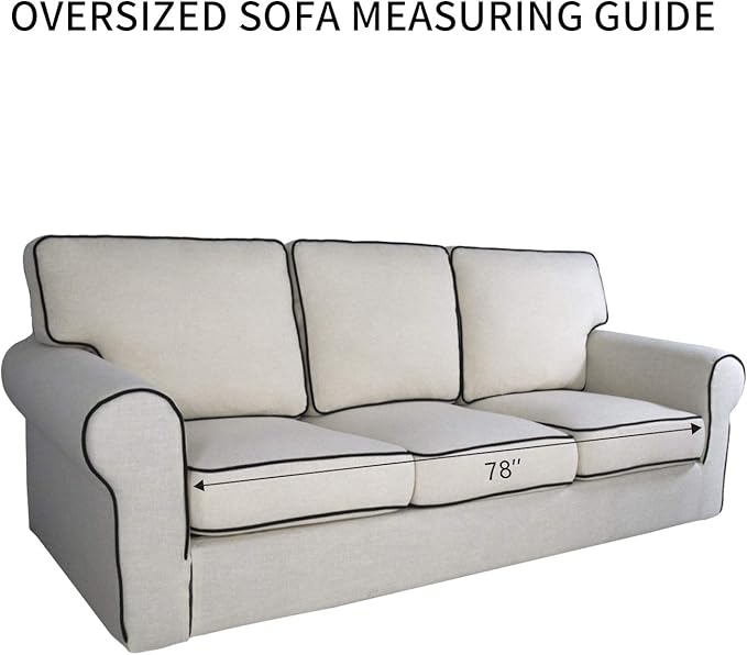 PureFit Reversible Quilted Sofa Cover, Water Resistant Slipcover Furniture Protector, Washable Couch Cover with Non Slip and Elastic Straps for Kids, Dogs, Pets (Oversized Sofa, Chocolate/Beige)