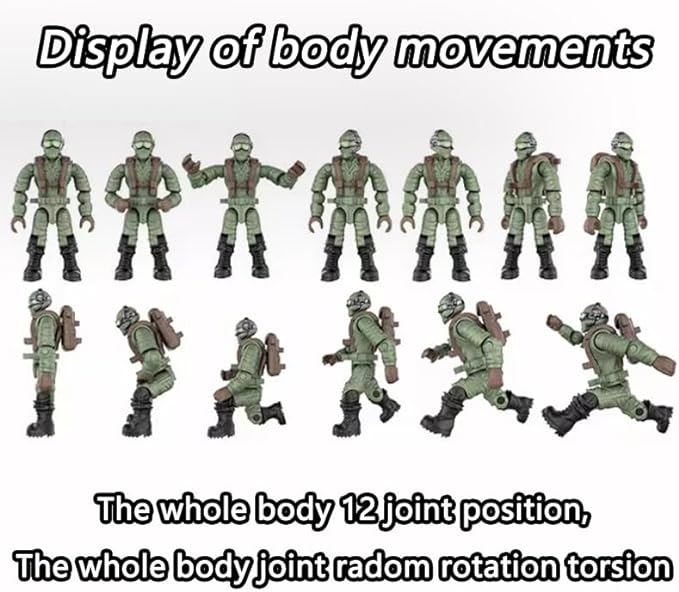 8 PCS Building Block City Policeman Action Mini-Figures with Multiple Military Weapons Accessories SWAT Model Equipment Assembly Building Toys Party Favors Gift for Boys