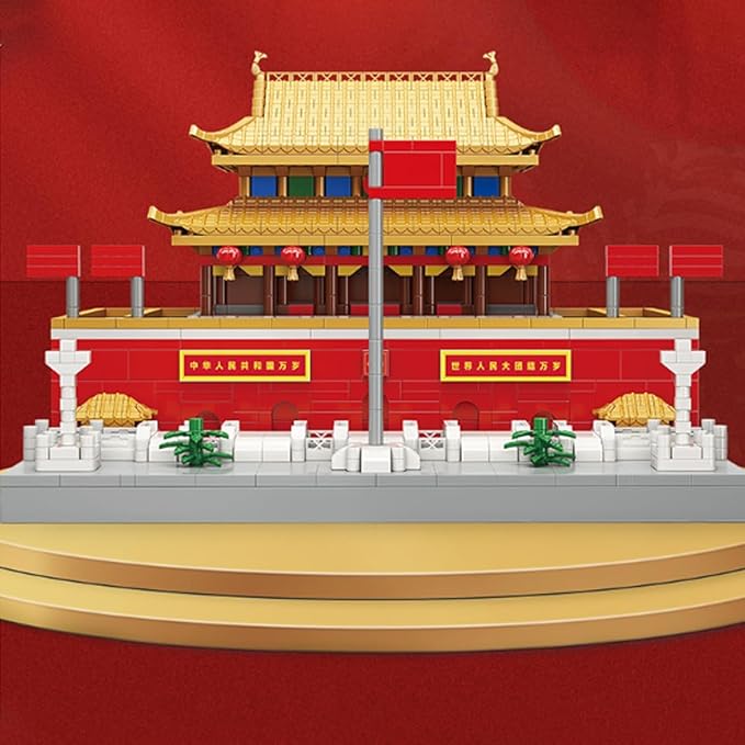 Architecture Tiananmen Building Blocks, 4923 Pieces Tiananmen Building Blocks, Mini Nano Blocks Architecture Model for Kids and Adults