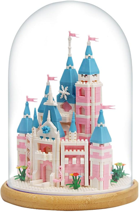 Architecture Sets Toy Building Blocks Pink Castle Set, House Building Blocks Set Miniature 1743 Pcs Micro Bricks Collectible Ideas Teen Girl Gifts Age 14 and up, DIY Decoration Home