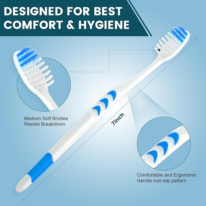 Navona 150 PCS Individually Wrapped Bulk Toothbrush Pack, Disposable Toothbrush, Soft Toothbrush for Adult or Kid, Soft Bristle Toothbrush, Ergonomics Handle, Perfect for Travel, Hotel, Donation