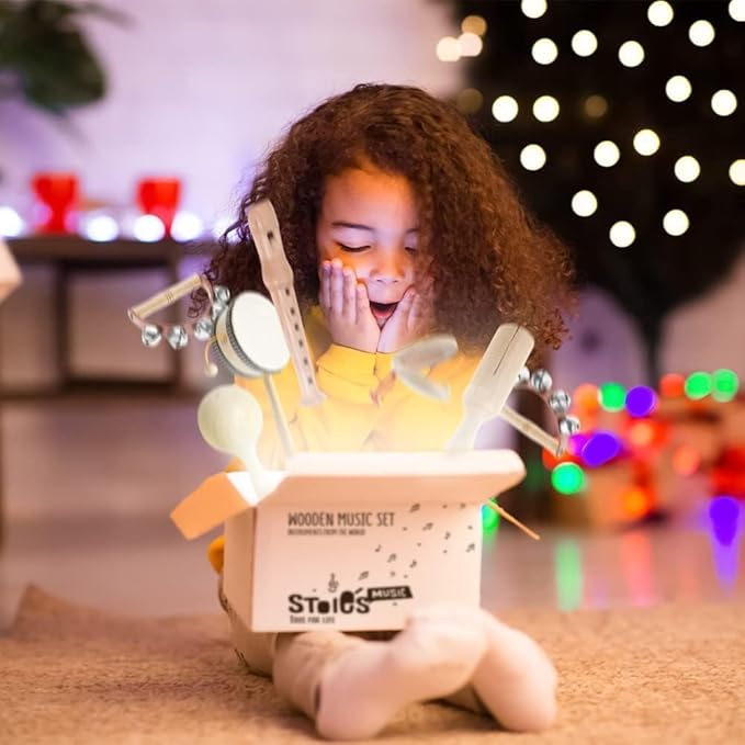 STOIE'S Wooden Toddler Musical Instruments for Kids Ages 5-9 Montessori Baby Musical Instruments for Toddlers 3-5 Kids Musical Instruments Toys Music