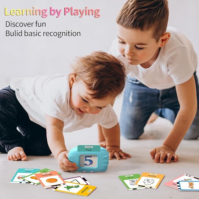 580 Pre-K Sight Words Talking Flash Cards with Dolch Words,Letters/Number(0-100), Etc, Speech Therapy, Autism Sensory Toys, Learning Educational Gifts for 3-6 Year Old Boys and Girls, Blue